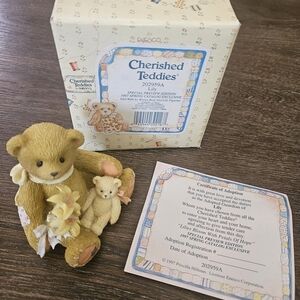 Cherished Teddies Lily Bear Figurine - 1997 Spring Exclusive